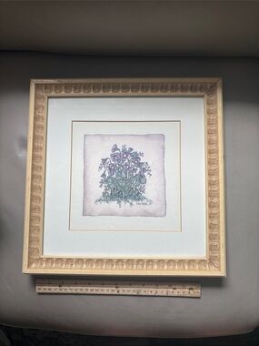 Framed Lavender Floral Watercolor Art Print